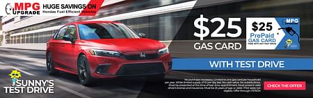 Test Drive and Get $25 Gas Card*